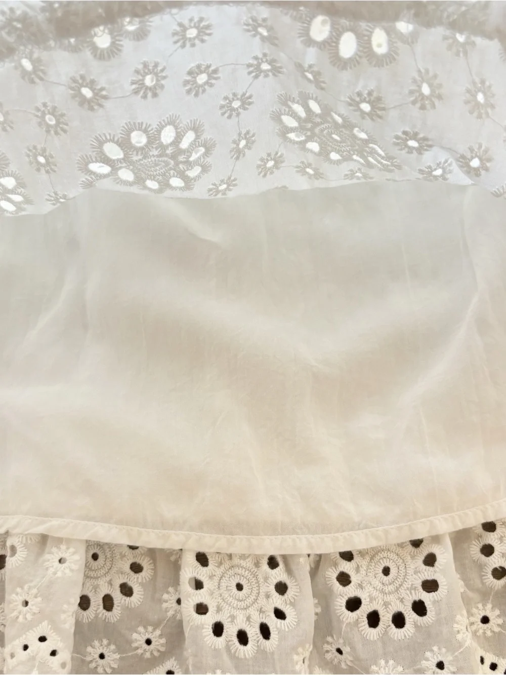 Beach Riot Girls Little Ollie Dress White Magnolia Eyelet Puff-Sleeve Size 7/8